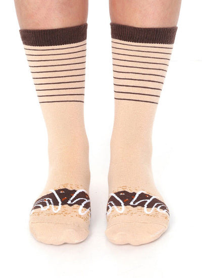 Chocolate Caramel Donut Socks